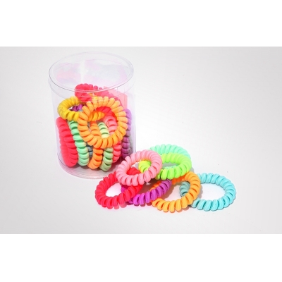 Large Solid Color Fabric Winding Telephone Line Hair Rope Multicolor Hair Ring